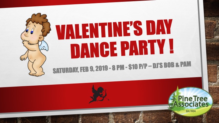 Valentine's Day Dance Party flier.