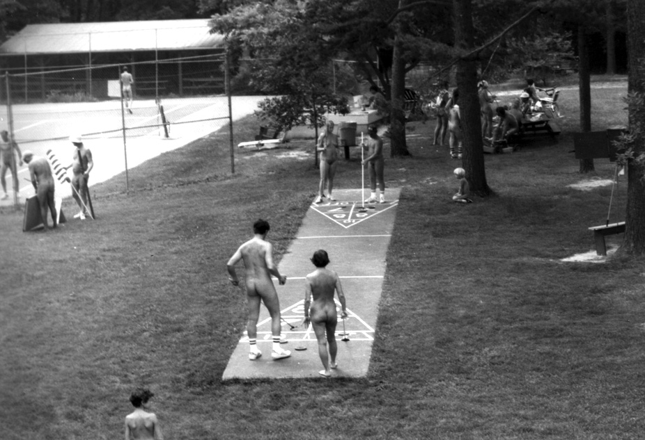 The old shuffle board court at Pine Tree.