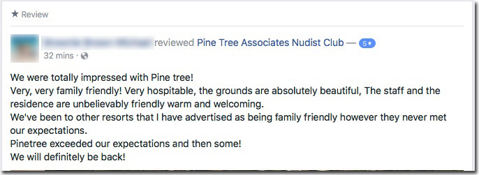 Reviews: Pine Tree Associates Nudist Club - Facebook review #2
