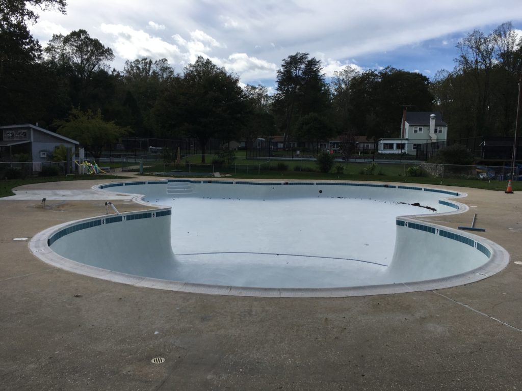Pine Tree pool refurbished.