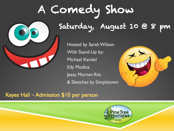 A Comedy Show flyer.
