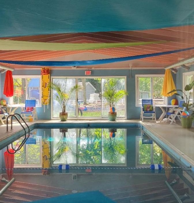 View of the indoor pool at Pine Tree