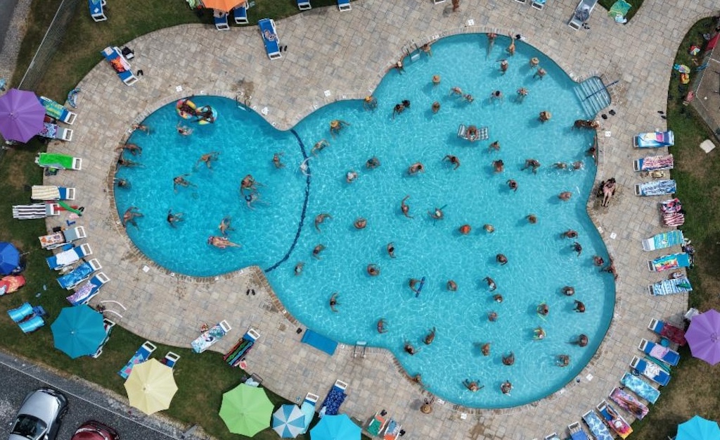 Pine Tree outdoor pool photo.